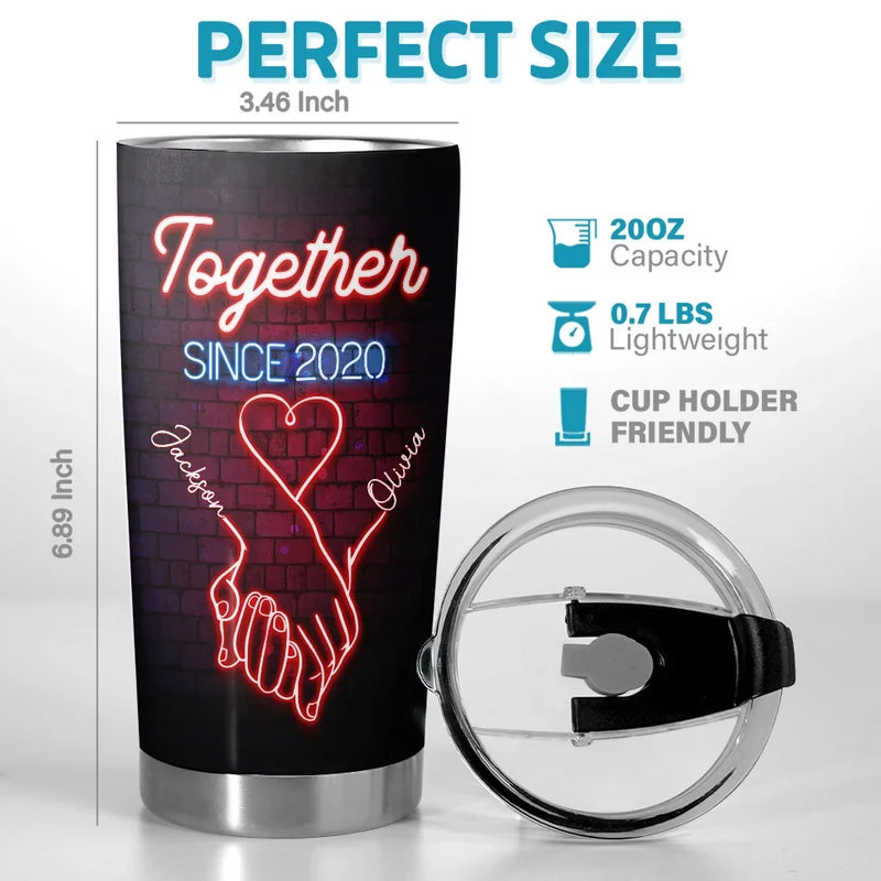 Together, We've Created Our Forever - Couple Personalized Custom Tumbler - Christmas Gift For Husband Wife, Anniversary