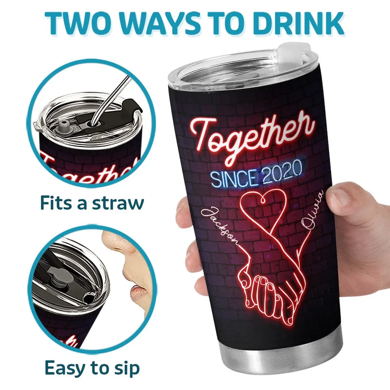 Together, We've Created Our Forever - Couple Personalized Custom Tumbler - Christmas Gift For Husband Wife, Anniversary