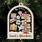 Custom Name Travel Adventure Christmas Gifts - Personalized Ornament