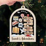 Custom Name Travel Adventure Christmas Gifts - Personalized Ornament