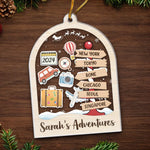 Custom Name Travel Adventure Christmas Gifts - Personalized Ornament