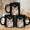 Custom Photo Christmas Snuggles With My Furry Buddy - Dog & Cat Personalized Custom Black Mug - Christmas Gift For Pet Owners, Pet Lovers
