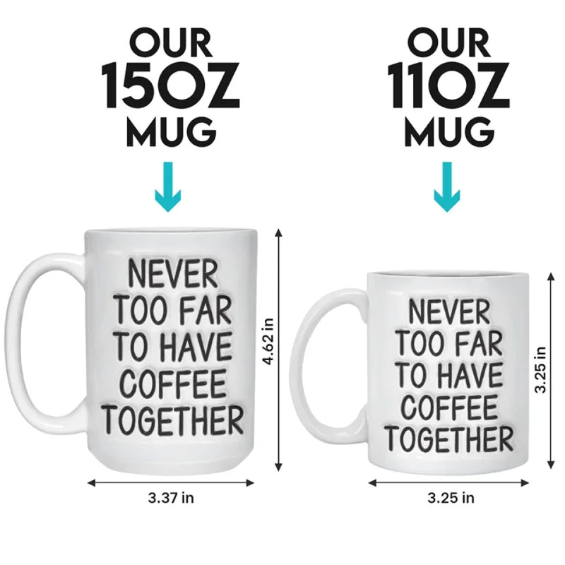 No Distance Can Dim The Light Of True Friendship - Bestie Personalized Custom 3D Inflated Effect Printed Mug - Gift For Best Friends, BFF, Sisters