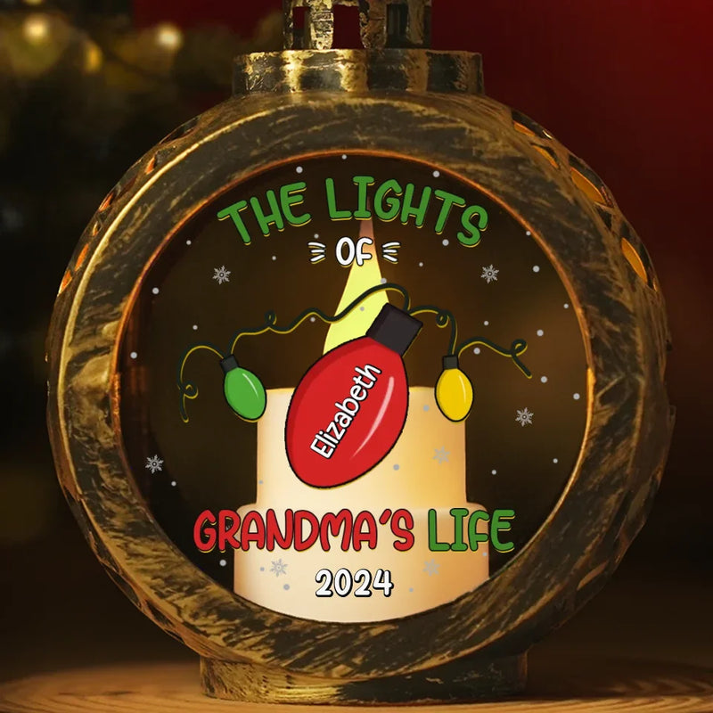 A Grandmother Is A Safe Haven For A Child - Family Personalized Custom Candlelight Lantern Ornament - Christmas Gift For Grandma