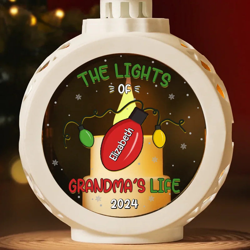 A Grandmother Is A Safe Haven For A Child - Family Personalized Custom Candlelight Lantern Ornament - Christmas Gift For Grandma