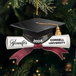 Custom Name Cornell University Graduation Gifts - Personalized Ornament
