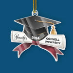 Custom Name Cornell University Graduation Gifts - Personalized Ornament