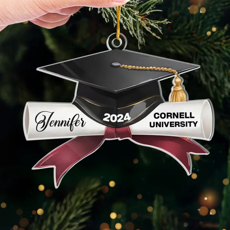 We Are Proud Of You And Your Dreams - Family Personalized Custom Ornament - Acrylic Custom Shaped - Graduation Gift, Christmas Gift For Family Members, Siblings, Brothers, Sisters