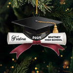 Custom Name Cornell University Graduation Gifts - Personalized Ornament