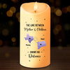 The Love Between Us Knows No Distance - Family Personalized Custom LED Candle - Christmas Gift For Mom, Daughter, Son