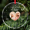 Custom Photo No Matter The Distance, Friends Stay Close In Heart - Bestie Personalized Custom Circle Glass Ornament - Christmas Gift For Best Friends, BFF, Sisters