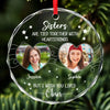 Custom Photo Friendship Is A Special Bond - Bestie Personalized Custom Circle Glass Ornament - Christmas Gift For Best Friends, BFF, Sisters