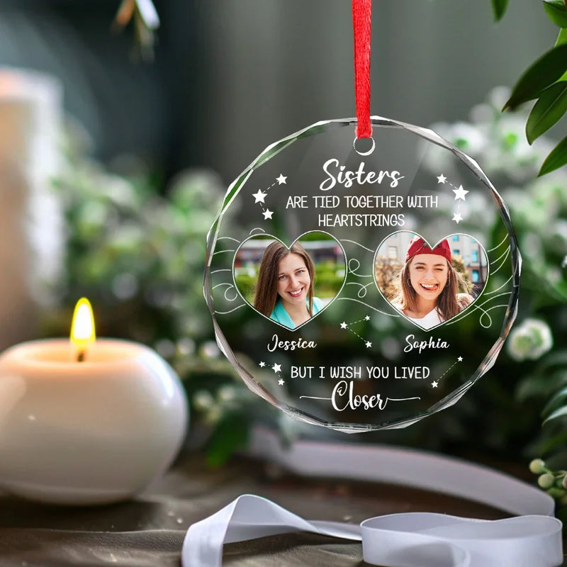 Custom Photo Friendship Is A Special Bond - Bestie Personalized Custom Circle Glass Ornament - Christmas Gift For Best Friends, BFF, Sisters