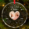 Custom Photo No Matter The Distance, Friends Stay Close In Heart - Bestie Personalized Custom Circle Glass Ornament - Christmas Gift For Best Friends, BFF, Sisters