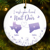 You Are My Closest Friend And You’re Thousands Of Miles Away - Bestie Personalized Custom 3D Inflated Effect Printed Ornament - Ceramic Round Shaped - Christmas Gift For Best Friends, BFF, Sisters
