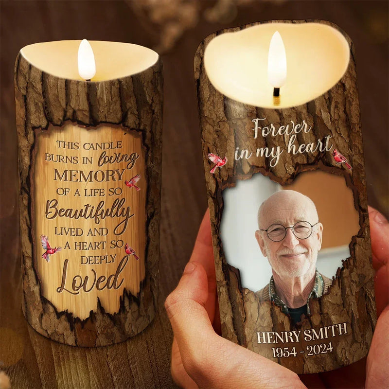 Custom Photo Your Life Was A Blessing To Us All - Memorial Personalized Custom LED Candle - New Arrival, Sympathy Gift, Christmas Gift For Family Members AMZ