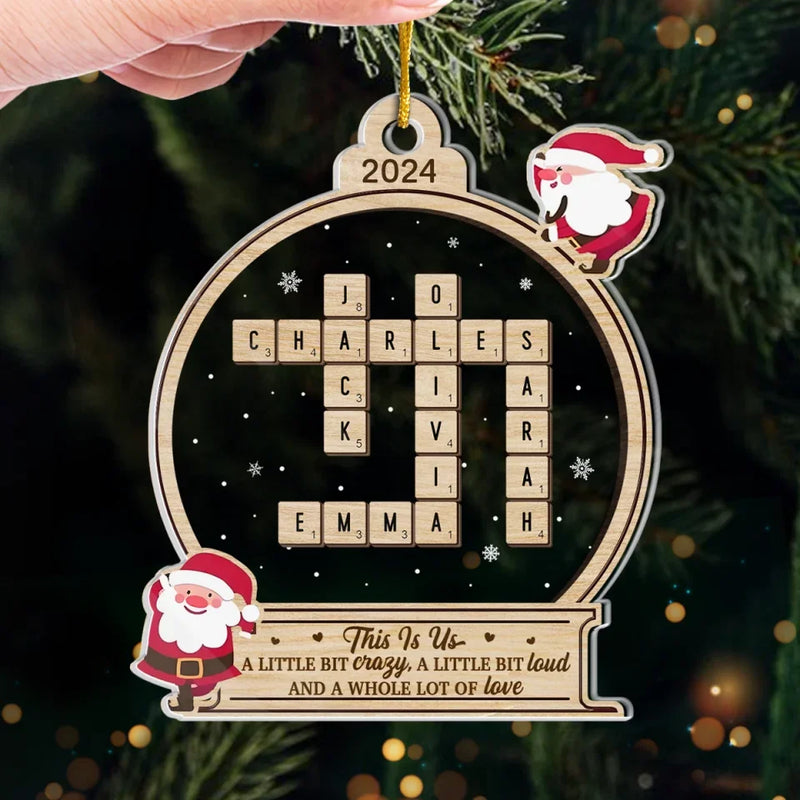 This Is Us, A Whole Lot Of Love - Family Personalized Custom Ornament - Acrylic Custom Shaped - Christmas Gift For Family Members
