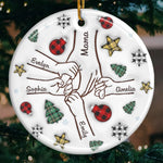 Custom Name Christmas Family Gifts for Mama - Personalized Ceramic Ornament