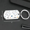 Even Though We're Far Apart, You're Always Right Here In My Heart - Bestie Personalized Custom Keychain - Gift For Best Friends, BFF, Sisters
