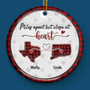 Friendship Is The Thread That Connects Our Hearts - Bestie Personalized Custom 3D Inflated Effect Printed Ornament - Ceramic Round Shaped - Christmas Gift For Best Friends, BFF, Sisters