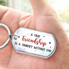 A True Friendship Is A Journey Without End - Bestie Personalized Custom Keychain - Gift For Best Friends, BFF, Sisters