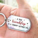 Custom Name Long Distance Friendship Gifts for Best Friends - Personalized Keychain