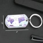 Custom Name Long Distance Friendship Gifts for Best Friends - Personalized Keychain