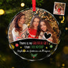 Custom Photo We Are Besties For Life - Bestie Personalized Custom Circle Glass Ornament - Christmas Gift For Best Friends, BFF, Sisters