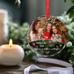 Custom Photo Christmas Friendship Gifts for Friends - Personalized Glass Ornament