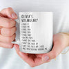 My Work Lexicon - Coworker Personalized Custom Mug - Gift For Coworkers, Work Friends, Colleagues