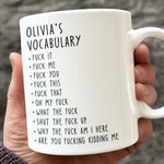 Custom Name Funny Swear Word Gifts for Adults - Personalized Mugs