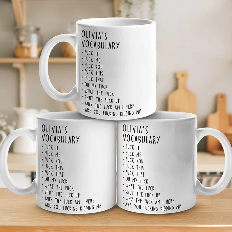Custom Name Funny Swear Word Gifts for Adults - Personalized Mugs
