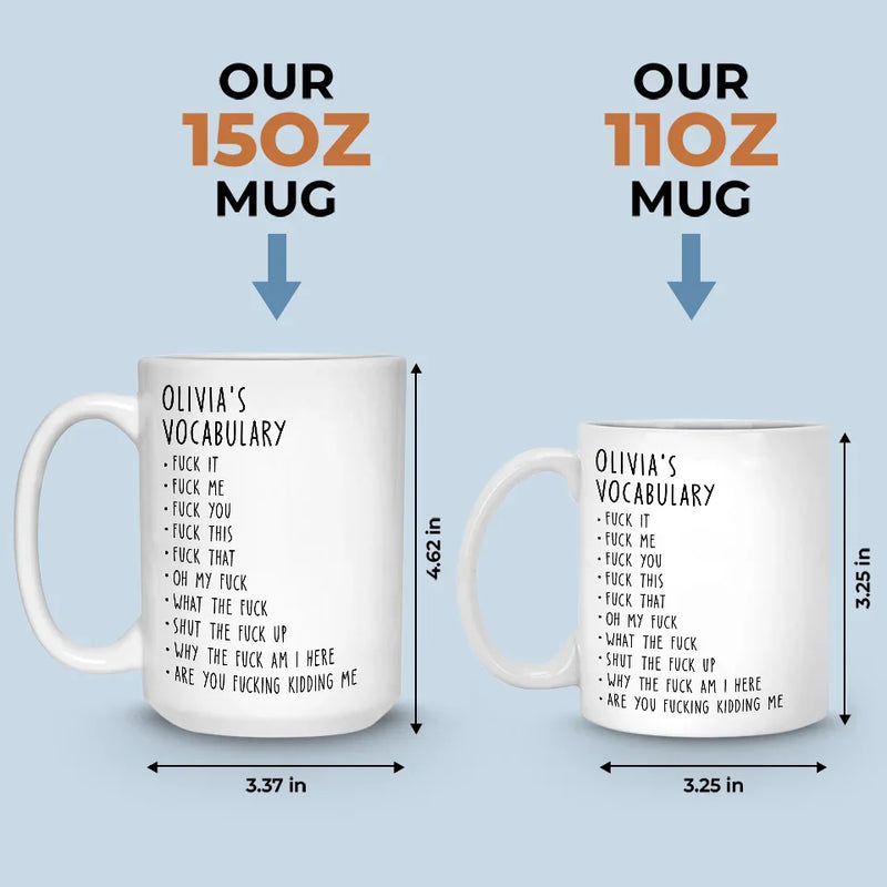 Custom Name Funny Swear Word Gifts for Adults - Personalized Mugs