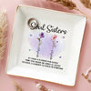 Friends Are Petals On The Flower Of Happiness - Bestie Personalized Custom Jewelry Dish - Gift For Best Friends, BFF, Sisters