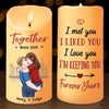 I Love You, You Are My Heart - Couple Personalized Custom LED Candle - Christmas Gift For Husband Wife, Anniversary