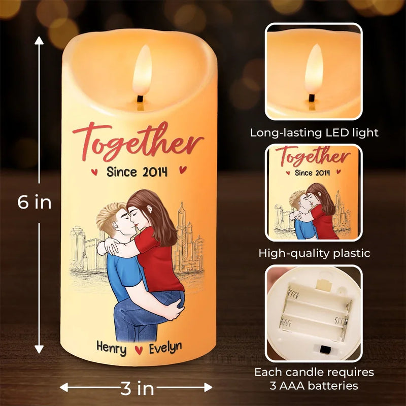 I Love You, You Are My Heart - Couple Personalized Custom LED Candle - Christmas Gift For Husband Wife, Anniversary
