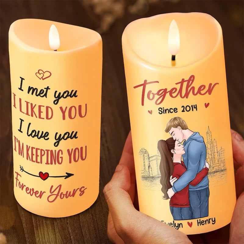 I Need You Because I Love You - Couple Personalized Custom LED Candle - Christmas Gift For Husband Wife, Anniversary