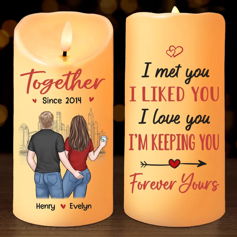 I’d Choose You, In A Hundred Lifetimes - Couple Personalized Custom LED Candle - Christmas Gift For Husband Wife, Anniversary