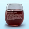 Wine Brings Us Together In The Best Way - Bestie Personalized Custom Wine Glass - Gift For Best Friends, BFF, Sisters