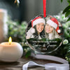 Custom Photo I Feel Grateful For Having You - Bestie Personalized Custom Circle Glass Ornament - Christmas Gift For Best Friends, BFF, Sisters