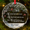 Gone Yet Not Forgotten - Memorial Personalized Custom Circle Glass Ornament - Sympathy Gift, Christmas Gift For Family Members
