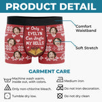 Custom Photo Funny Naughty Christmas Gifts - Personalized Boxer Briefs