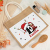 All I Want For Christmas Is To Be With My Family - Family Personalized Custom Tote Gift Bags, Jute Tote Bags, Beach Bags - Christmas Gift For Family Members