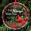 Never Forget That I Miss You - Memorial Personalized Custom Circle Glass Ornament - Sympathy Gift, Christmas Gift For Family Members