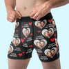 Custom Photo With Your Smile Everything Feels Possible - Couple Personalized Custom Boxer Briefs, Men's Boxers - Gift For Husband Wife, Anniversary