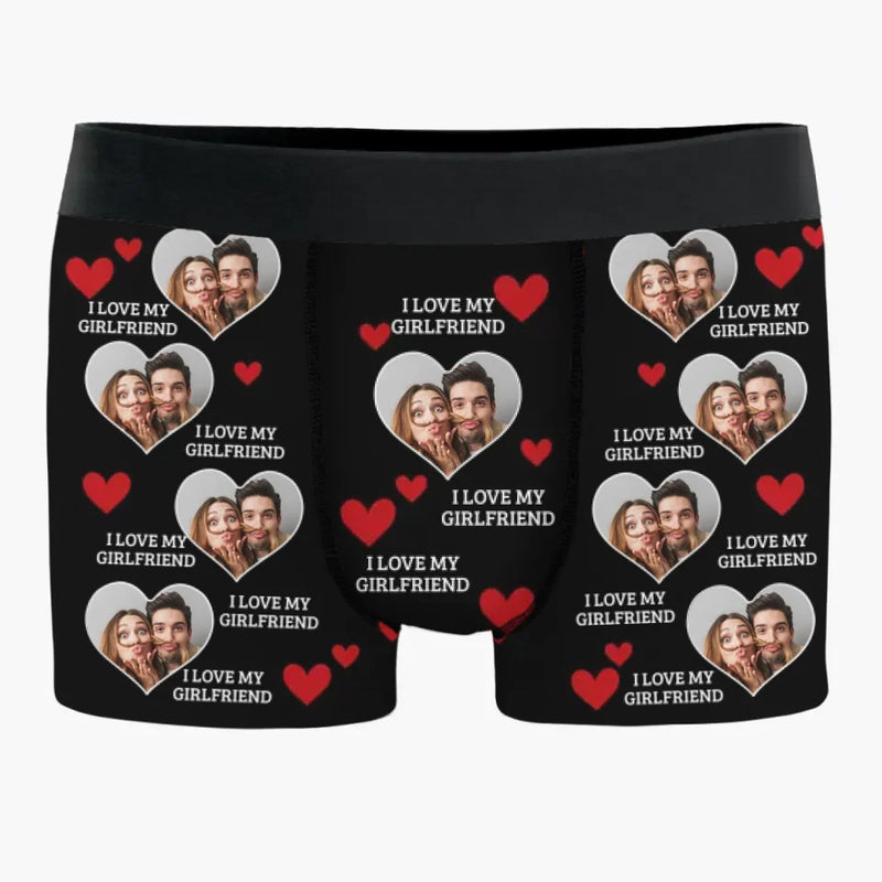 Custom Photo With Your Smile Everything Feels Possible - Couple Personalized Custom Boxer Briefs, Men's Boxers - Gift For Husband Wife, Anniversary