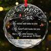 Gone Yet Not Forgotten - Memorial Personalized Custom Circle Glass Ornament - Sympathy Gift, Christmas Gift For Family Members