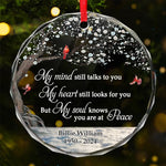 Custom Name Memorial Cardinal Gifts - Personalized Glass Ornament