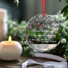 Gone Yet Not Forgotten - Memorial Personalized Custom Circle Glass Ornament - Sympathy Gift, Christmas Gift For Family Members