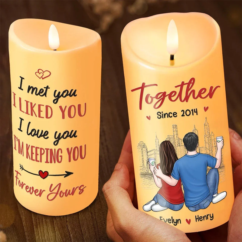 All I Want For Christmas Is You - Couple Personalized Custom LED Candle - Christmas Gift For Husband Wife, Anniversary